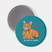 Pug Ghost Costume Hondenliefhebber Funny Halloween Magneet (Voorkant / Achterkant)