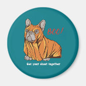 Pug Ghost Costume Hondenliefhebber Funny Halloween Magneet (Voorkant)