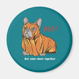 Pug Ghost Costume Hondenliefhebber Funny Halloween Magneet