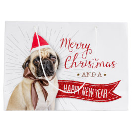 Pug Gift Wrapping Bag Large Cadeautasje