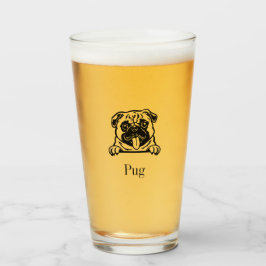 Pug Glass Tumbler