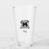 Pug Glass Tumbler (Voorkant)