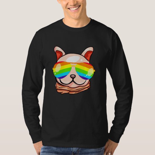 Pug Glasses Dog Sunbril Lesbian Outfit Trans Gi T-shirt (Voorkant)