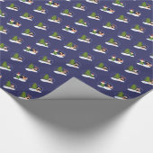 Pug/Gnome Holiday Wrapping Paper Cadeaupapier (Hoek)