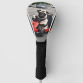 Pug go-kart racen golfheadcover (Voorkant)