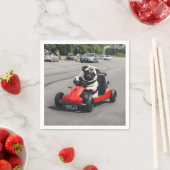 Pug go-kart racen servet (Insitu)