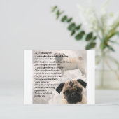 Pug - Goddochter Poem Briefkaart (Staand voorkant)