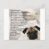 Pug - Goddochter Poem Briefkaart (Voorkant)