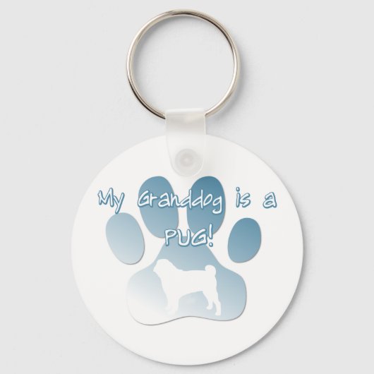 Pug Granddog Sleutelhanger (Voorkant)