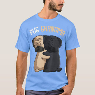 Pug Grandma Dog Mam Lover Owner Women T-shirt