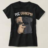Pug Grandma Dog Mam Lover Owner Women T-shirt (Design voorkant)
