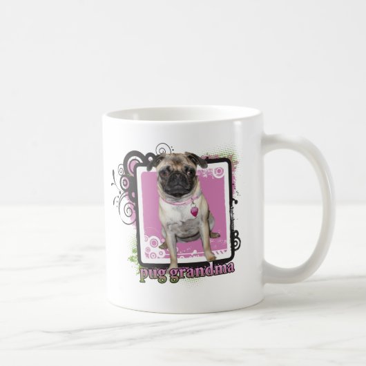 Pug Grandma Koffiemok (Rechts)