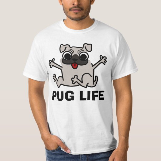 PUG grappige de hondt-shirts van het LEVEN T-shirt (Voorkant)