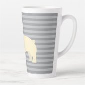 Pug Gray Lined Latte Mok (Rechts)