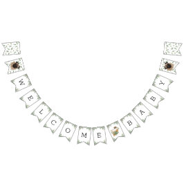 Pug Greenery Baby shower Puppy bundelbanner Vlaggetjes