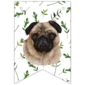 Pug Greenery Baby shower Puppy bundelbanner Vlaggetjes (Tweede vlag)