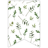 Pug Greenery Baby shower Puppy bundelbanner Vlaggetjes (Eerste vlag)