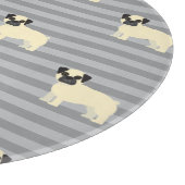 Pug grijs gestreept snijplank (Hoek)