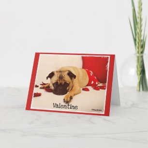 Pug Groef Feestdagen Kaart