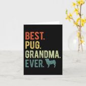 Pug Grootmoeder Ever Hondenliefhebbers Moederdag Kaart (Gele Bloem)