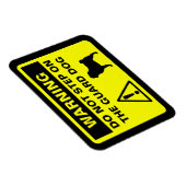 Pug Guard Dog Waarschuwing Magneet (Rechterzijde)