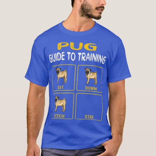 Pug Guide to training Dog Obedience T-shirt (Voorkant)