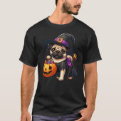 Pug Halloween Costume Witches For Lover Dog T-shirt (Voorkant)
