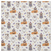 Pug Halloween Fabric Stof (Swatch)