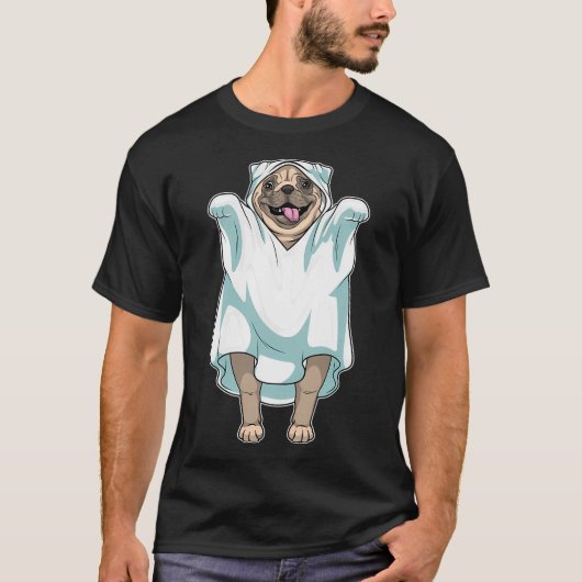 Pug Halloween Geest T-shirt (Voorkant)