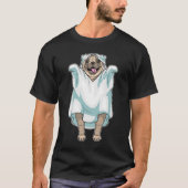 Pug Halloween Ghost T-shirt (Voorkant)