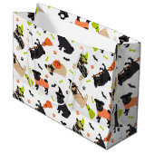 Pug Halloween Groot Cadeauzakje (Voorkant Gekanteld)