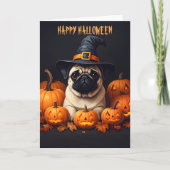 Pug Halloween Kaart (Voorkant)