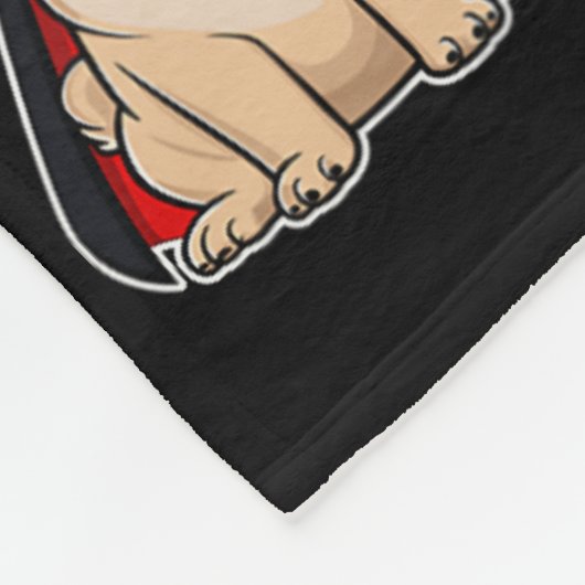 Pug Halloween Kostuum Spooky Ghost Pumpkin Pug Hal Fleece Deken (Hoek)