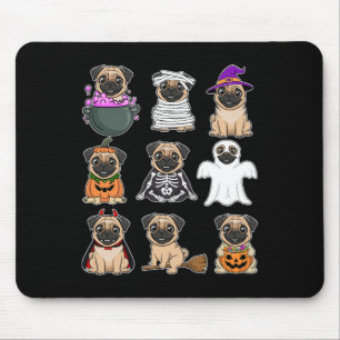 Pug Halloween Kostuum Spooky Ghost Pumpkin Pug Hal Muismat