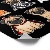 Pug Halloween Kostuum Spooky Ghost Pumpkin Pug Hal Poster (Hoek)