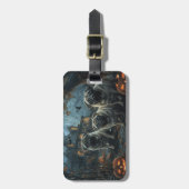 Pug Halloween Nacht Doggy Delight Bagagelabel (Voorkant verticaal)