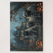 Pug Halloween Nacht Doggy Delight Legpuzzel (Verticaal)