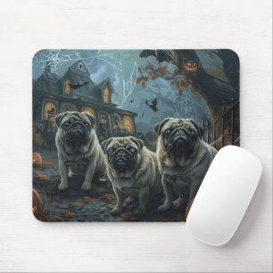 Pug Halloween Nacht Doggy Delight Muismat
