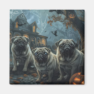Pug Halloween Nacht Hond Delight Magneet