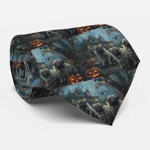 Pug Halloween Nacht Hond Delight Stropdas