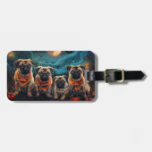 Pug Halloween Spooky Bagagelabel (Voorkant horizontaal)