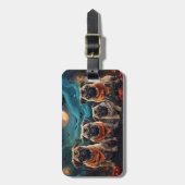 Pug Halloween Spooky Bagagelabel (Voorkant verticaal)