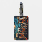 Pug Halloween Spooky Bagagelabel (Achterkant verticaal)