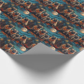 Pug Halloween Spooky Cadeaupapier (Hoek)