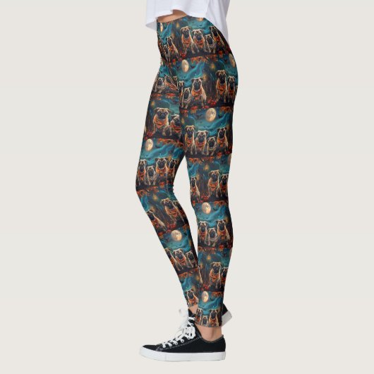 Pug Halloween Spooky Leggings (Links)