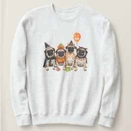 Pug Halloween Sweatshirt-Halloween Dog Mom Trui