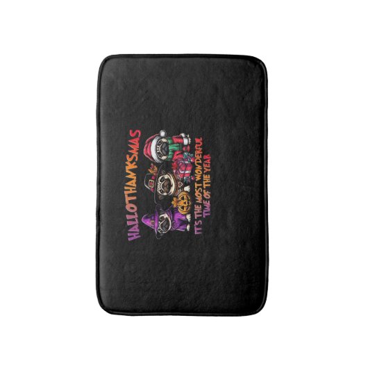 Pug Halloween Thanksgiving Christmas Classic T-Shi Badmat (Voorkant Verticaal)