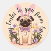 Pug Happy Easter stickers (Voorkant)