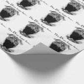 Pug Happy Face Cadeaupapier (Hoek)