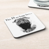 Pug Happy Face Drankjes Onderzetter (Linkerzijde)